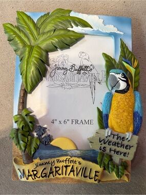 Jimmy Buffett Margaritaville Parrot 4x6 Picture Frame Tropical New